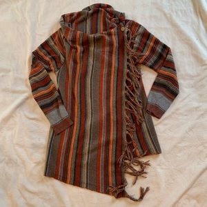 Western long cardigan sweater